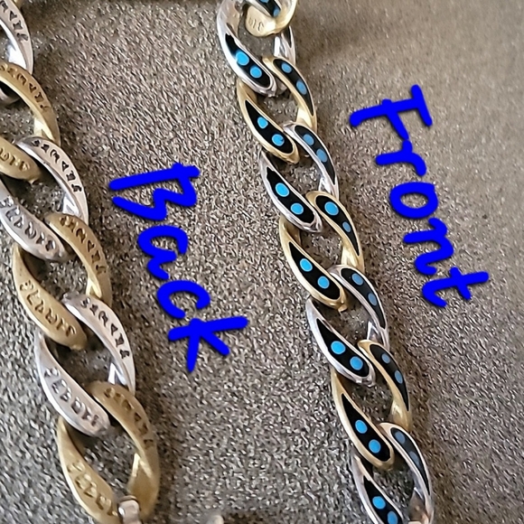 New! UNISEX Silver Plated Copper Fidget Spinner Bracelet. 8.5" - Picture 9 of 11